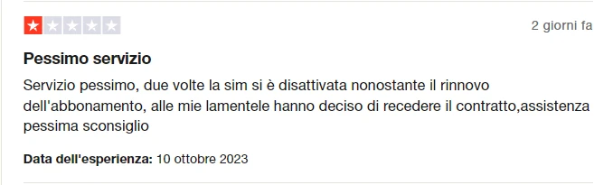 SIM Bismart disattivate improvvisamente